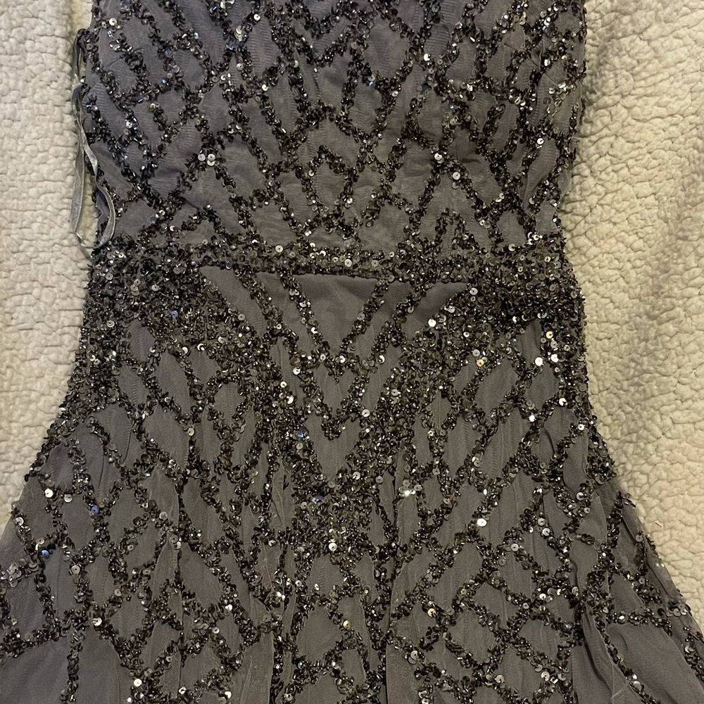 Beautiful worn once rhinestone embellished dress